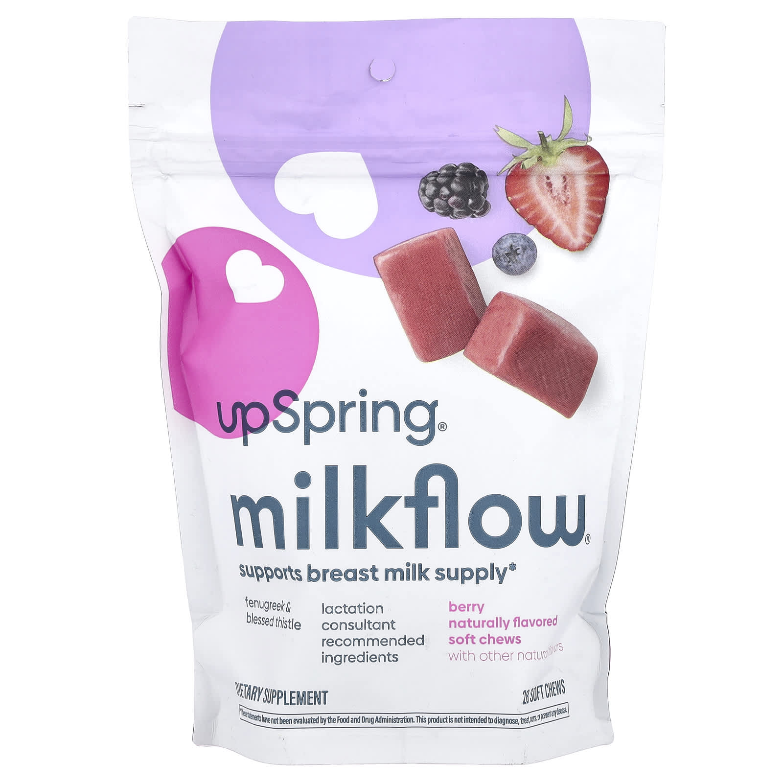 UpSpring, Milkflow®, Berry, 28 Soft Chews - Image 1