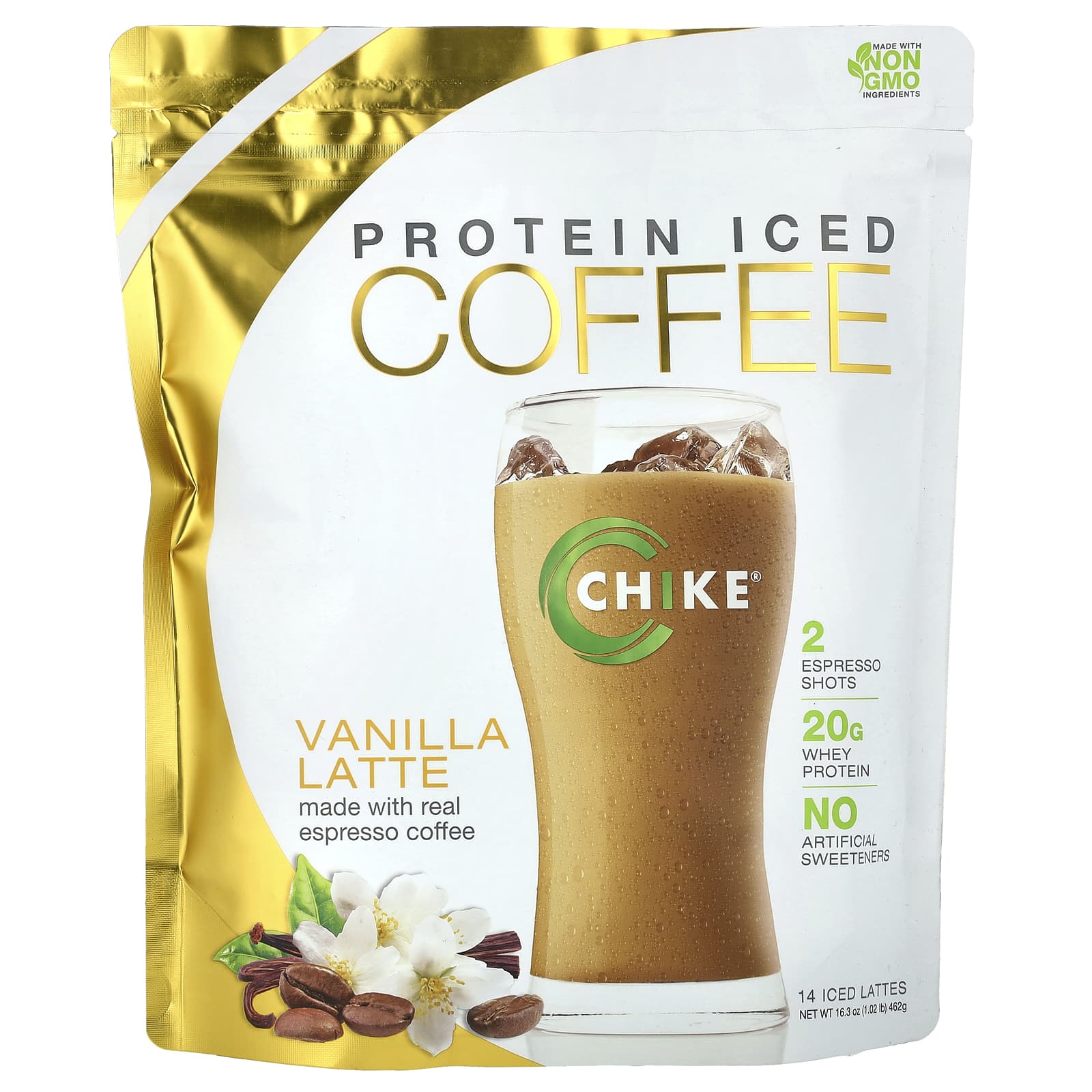 Vanilla Latte Protein Iced Coffee by Chike Nutrition - 462g - Image 1