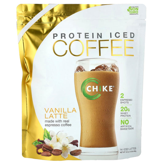 Vanilla Latte Protein Iced Coffee by Chike Nutrition - 462g - Image 1