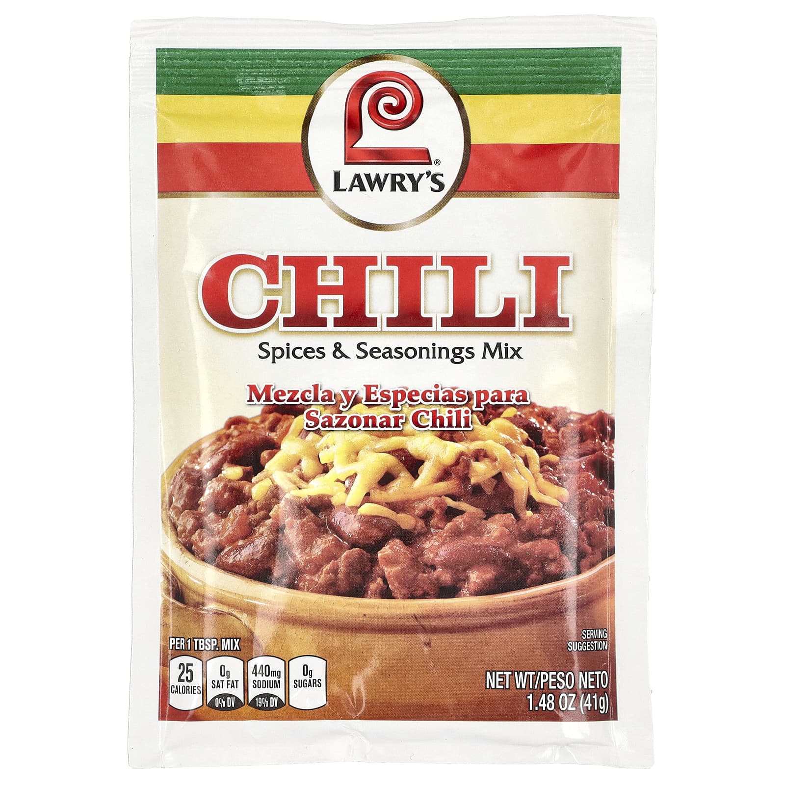 Lawry's, Chili, Spices & Seasonings Mix, 1.48 oz (41 g) - Image 1