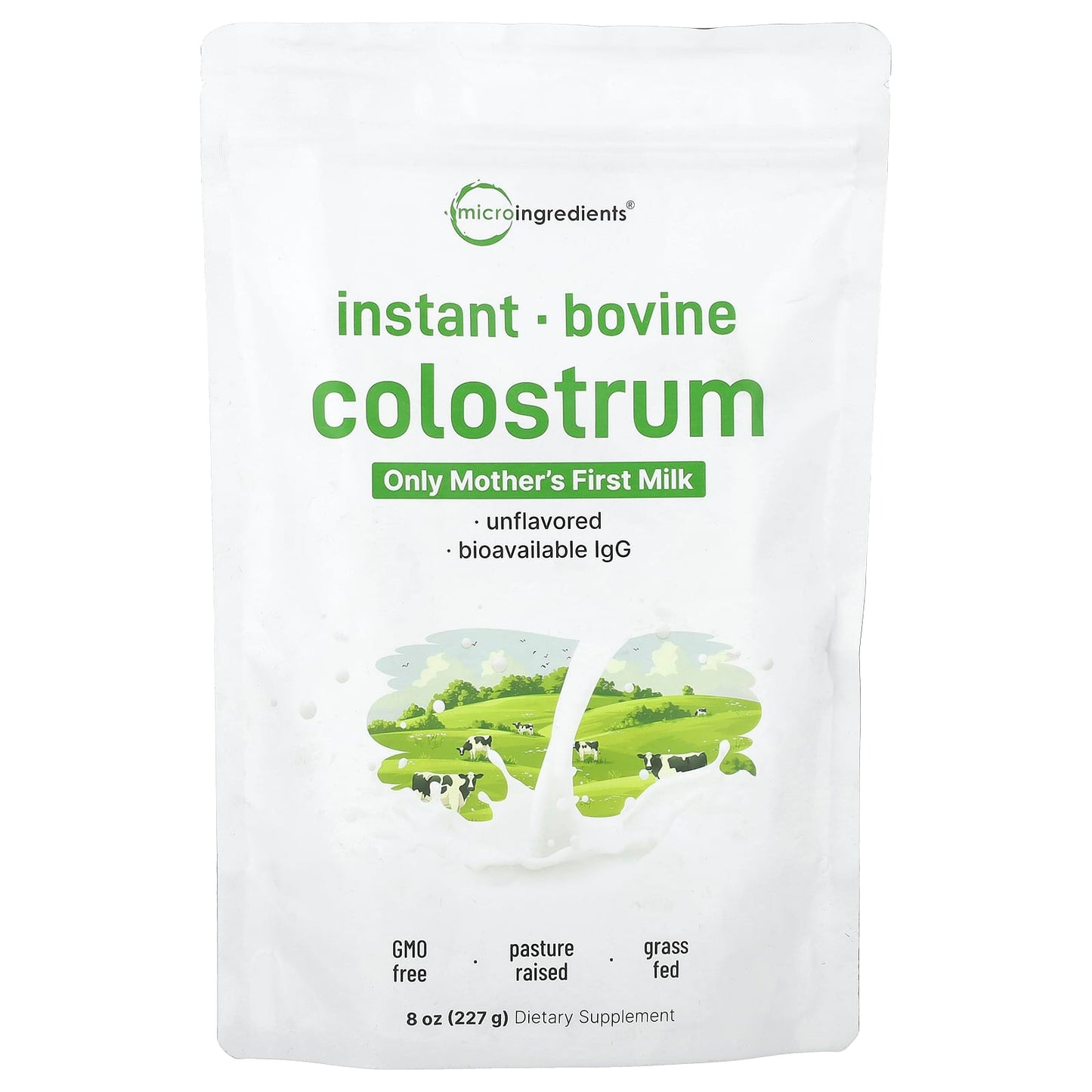 Micro Ingredients, Instant Bovine Colostrum, Unflavored, 8 oz (227 g) - Image 1