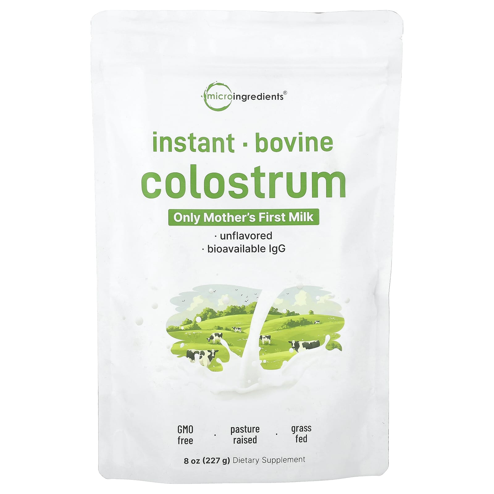Micro Ingredients, Instant Bovine Colostrum, Unflavored, 8 oz (227 g) - Image 1