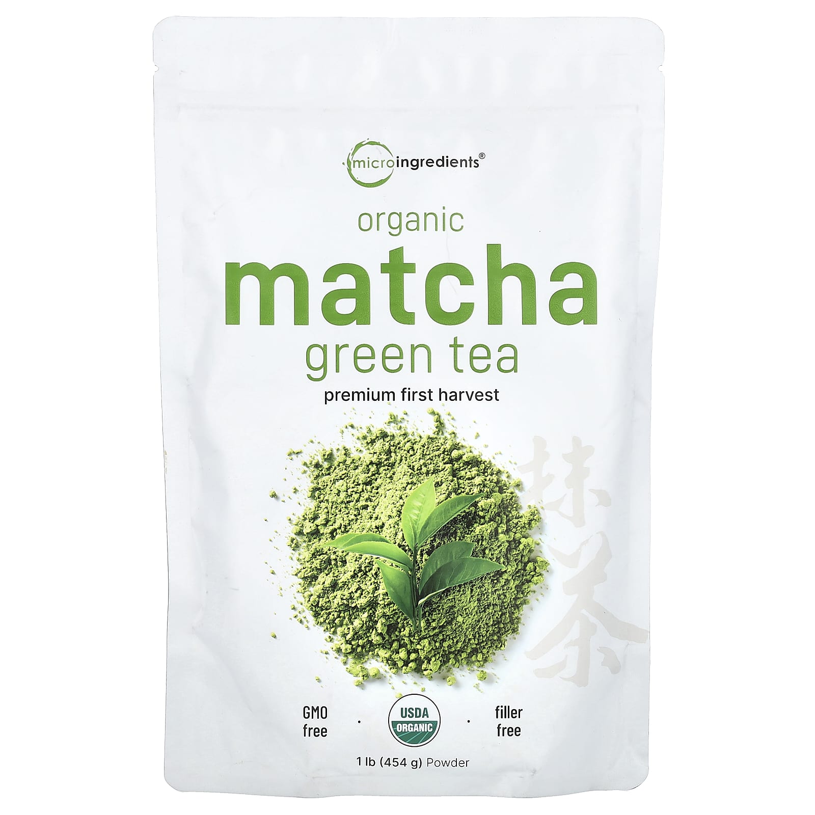 Micro Ingredients, Organic Matcha Green Tea, 1 lb (454 g) - Image 1