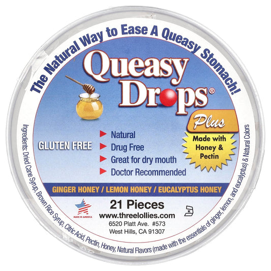 Preggie, Queasy Drops® Plus, Assorted Honey, 21 Pieces - Image 1