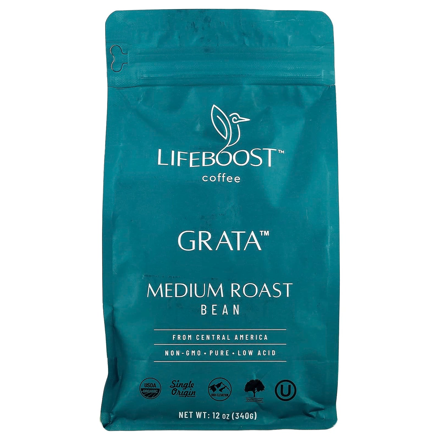 Lifeboost, Coffee, Grata™, Bean, Medium Roast, 12 oz (340 g) - Image 1