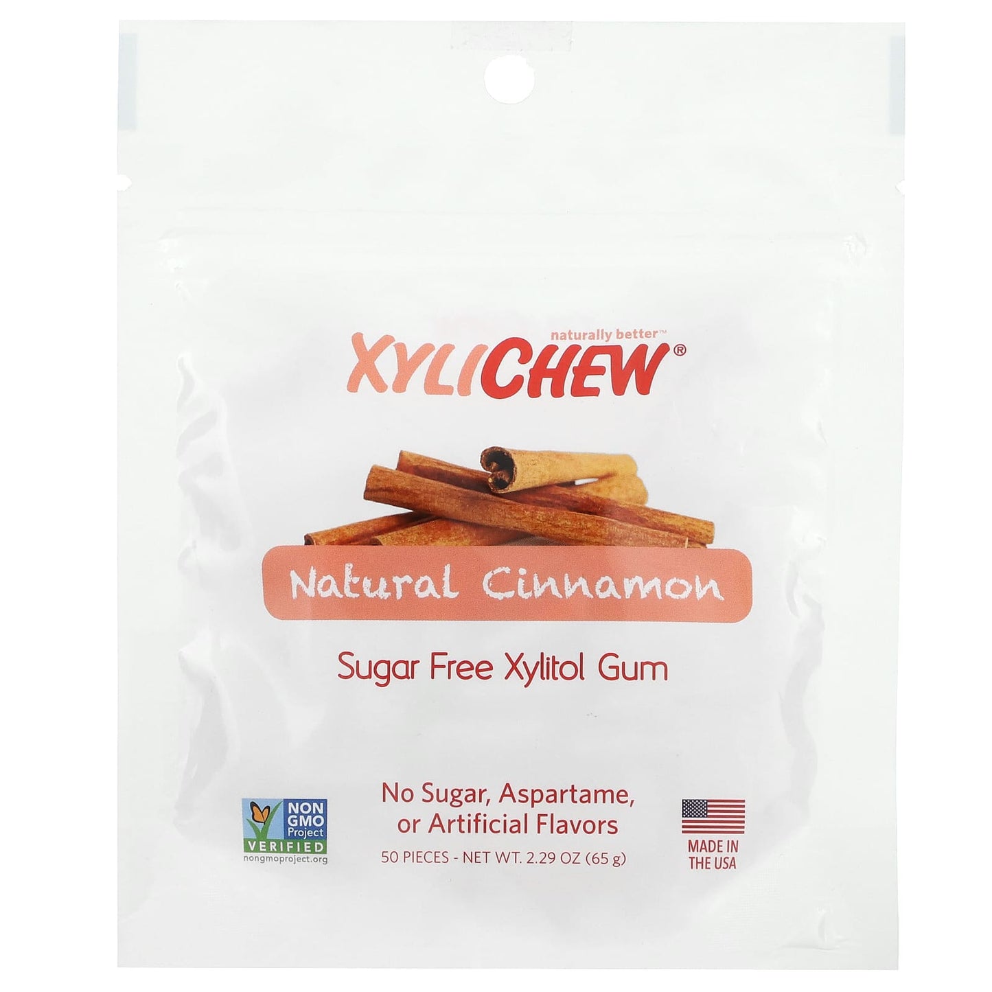 XyliDENT, Xylichew, Natural Cinnamon, 50 Pieces, 2.29 oz (65 g) - Image 1