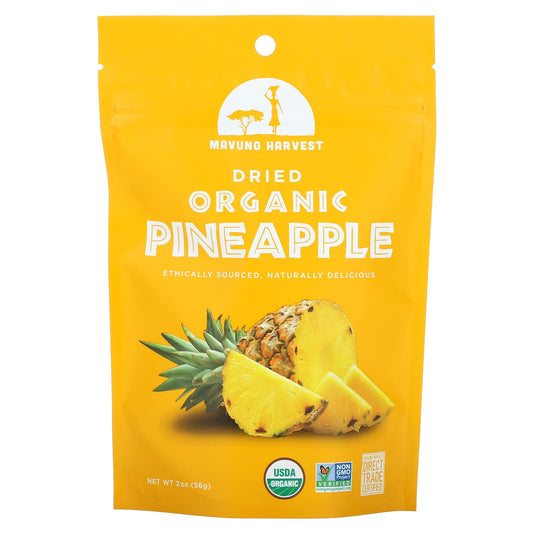 Mavuno Harvest, Organic Dried Pineapple, 2 oz (56 g) - Image 1