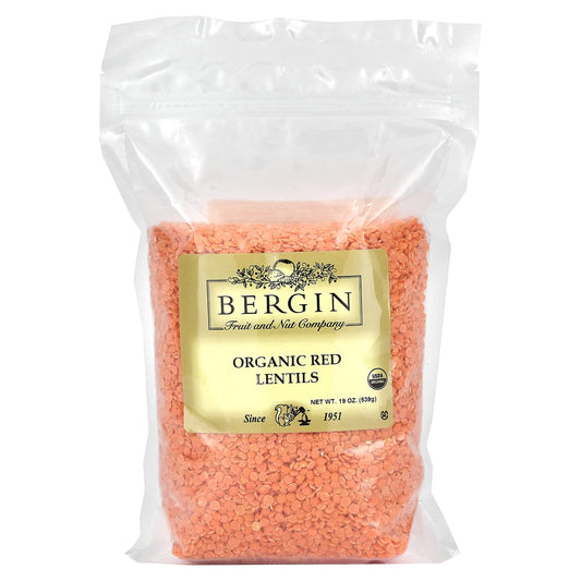 Bergin Organic Red Lentils - USDA Certified, 19 oz - Image 1