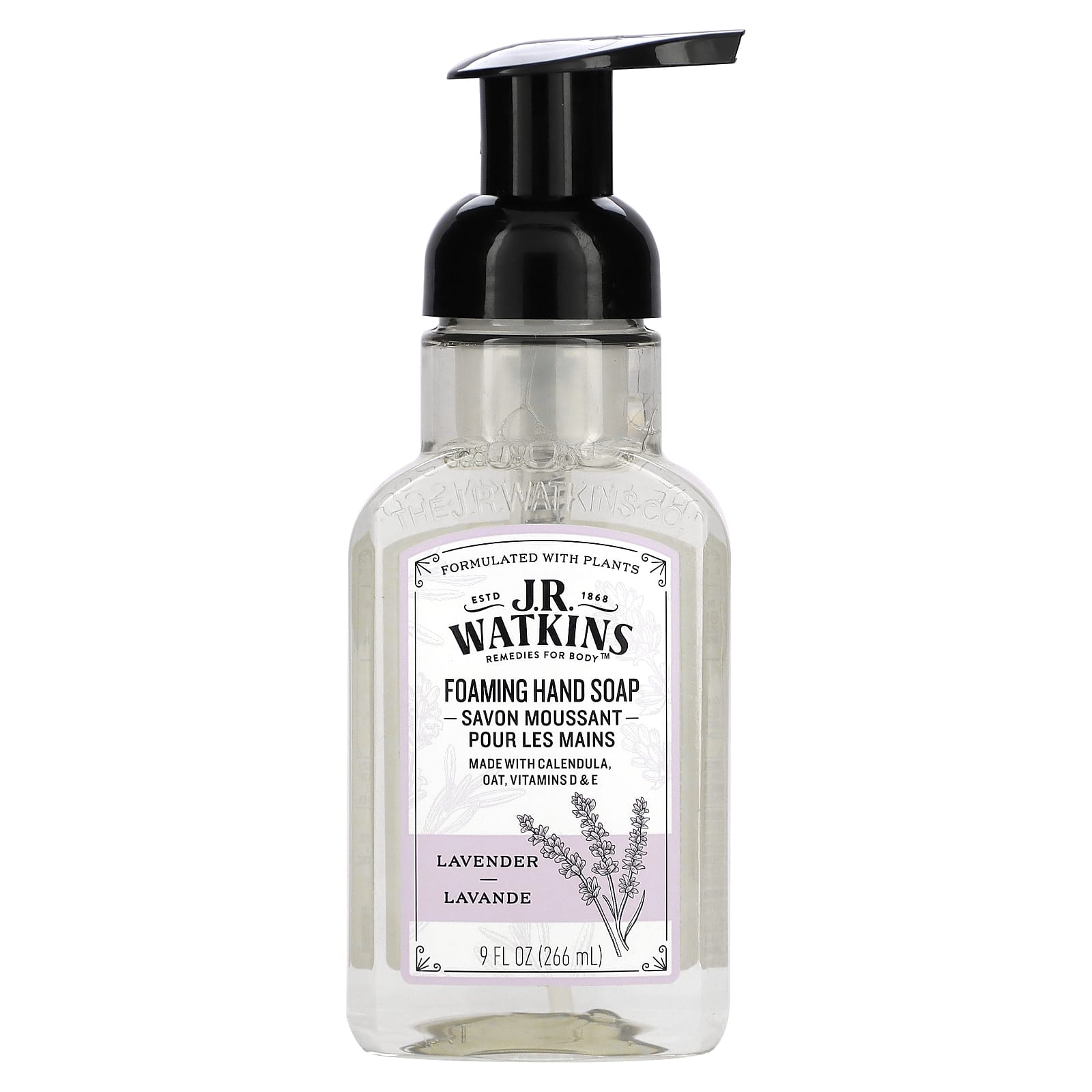 Lavender Foaming Hand Soap by J R Watkins, Soft and Nourished Hands - Image 1