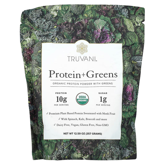 Truvani, Protein + Greens, 12.59 oz (357 g) - Image 1