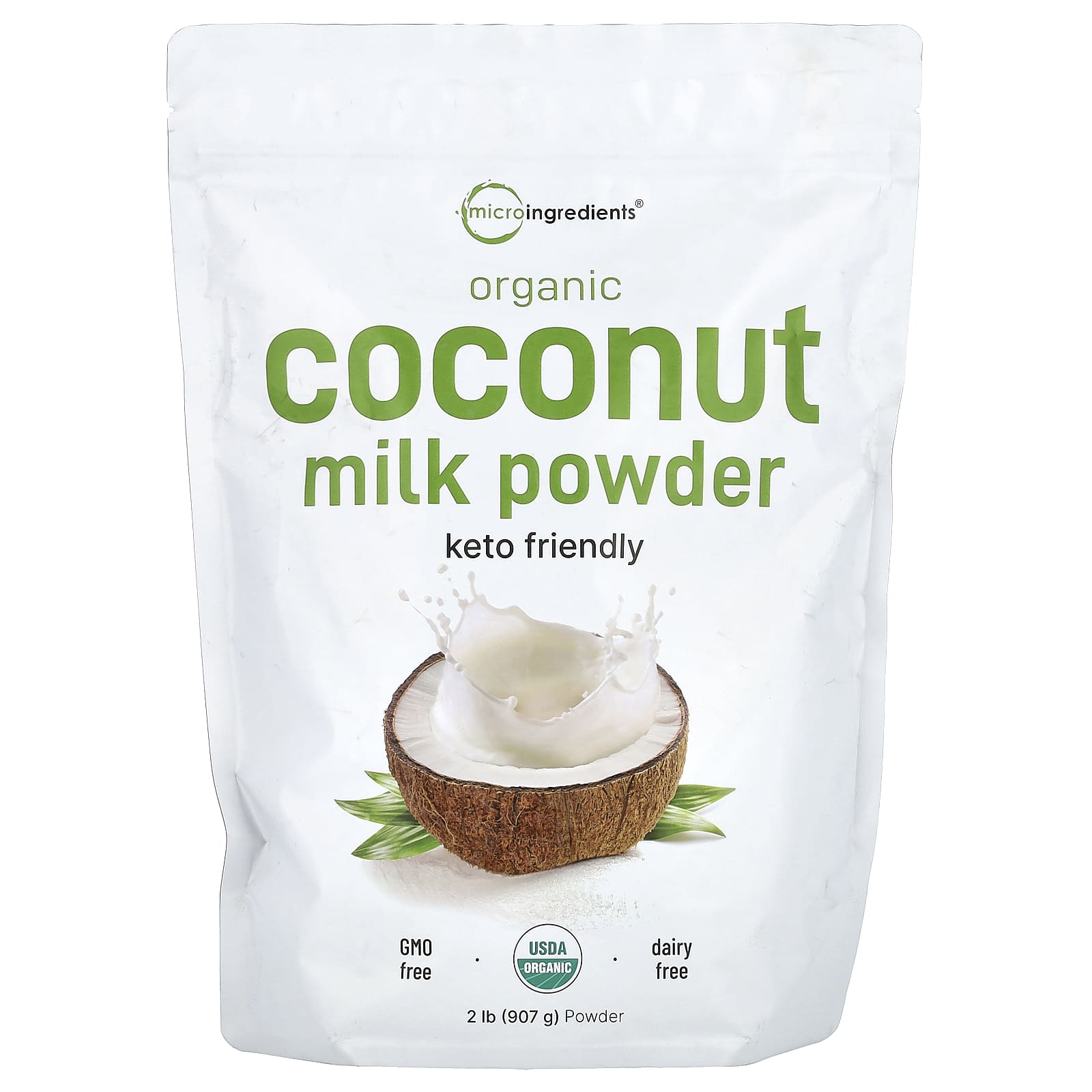 Micro Ingredients, Organic Coconut Milk Powder, 2 lb (907 g) - Image 1