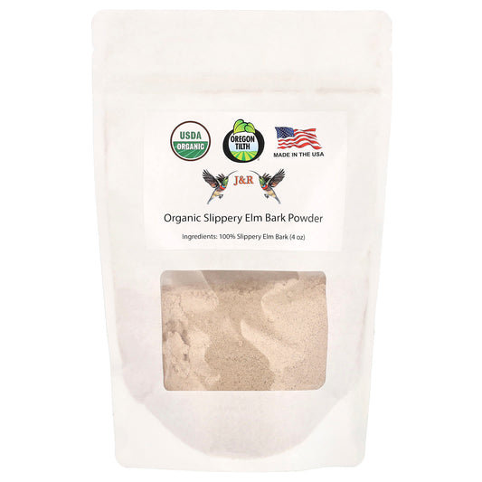 USDA Organic Slippery Elm Bark Powder, 4 oz - J&R Port Trading - Image 1