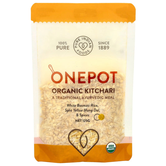 Pure Indian Foods, OnePot, Organic Kitchari, White Basmati Rice, Split Yellow Mung Dal, & Spices, 125 g - Image 1