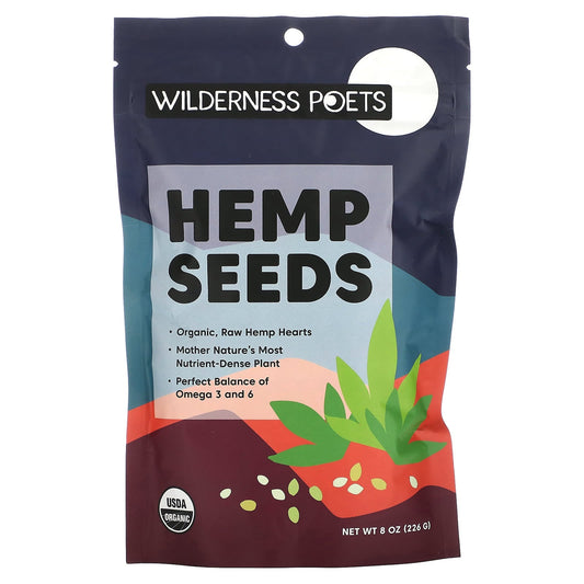 Wilderness Poets, Organic Hemp Seeds, 8 oz (226 g) - Image 1