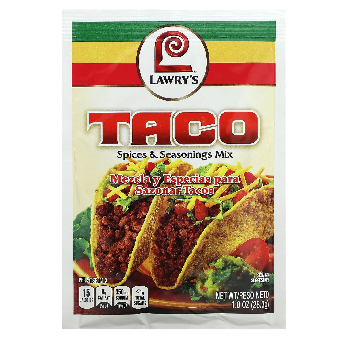 Lawry's, Taco, Spices & Seasonings Mix, 1 oz (28.3 g) - Image 1