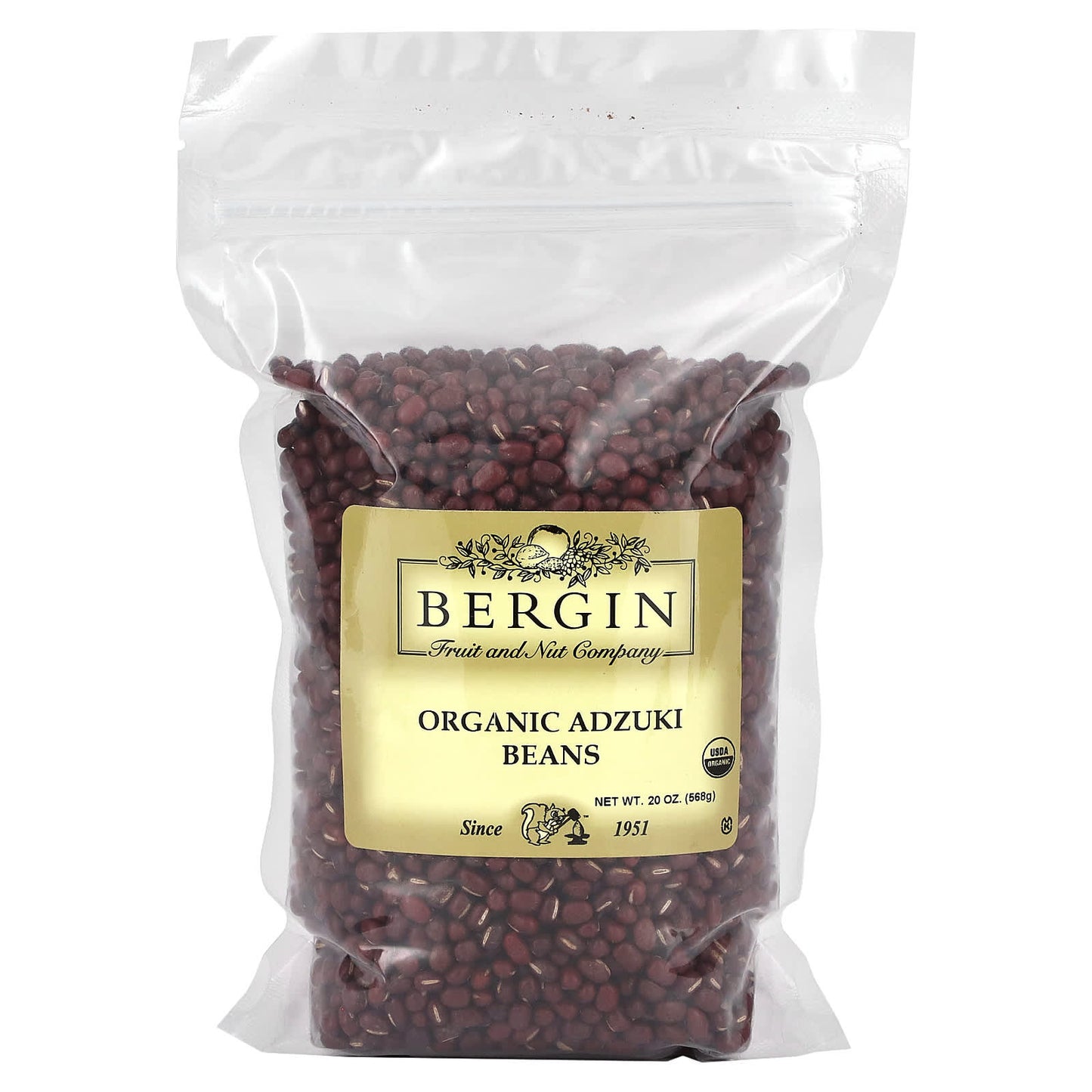 USDA Organic Adzuki Beans by Bergin Fruit and Nut Company, 20 oz (568 g) - Image 1