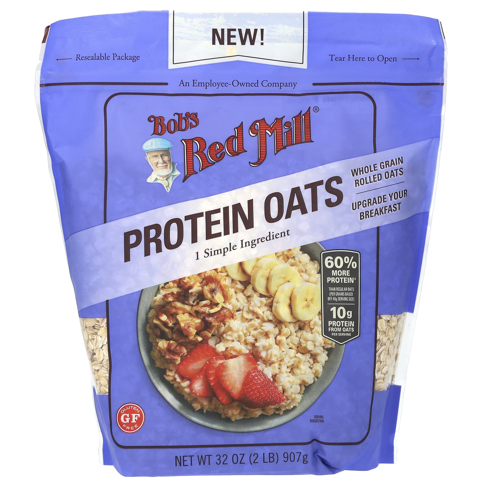 Bob's Red Mill Protein Oats, 32 oz - Wholesome & Delicious Breakfast - Image 1