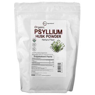 Organic Psyllium Husk Powder by Micro Ingredients, 2 lb - USDA Certified