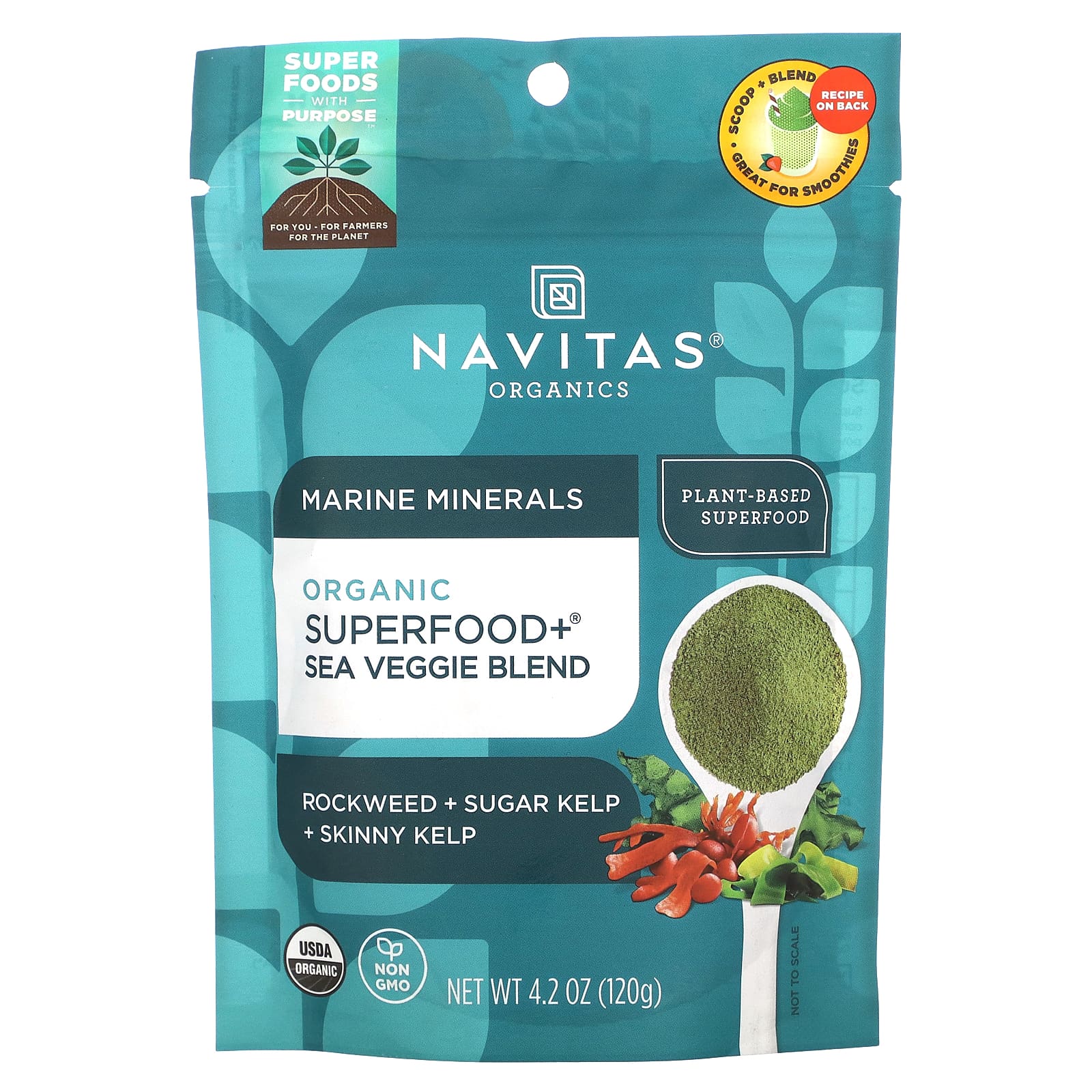 Navitas Organics, Marine Minerals, Organic Superfood+ Sea Veggie Blend, 4.2 oz (120 g) - Image 1