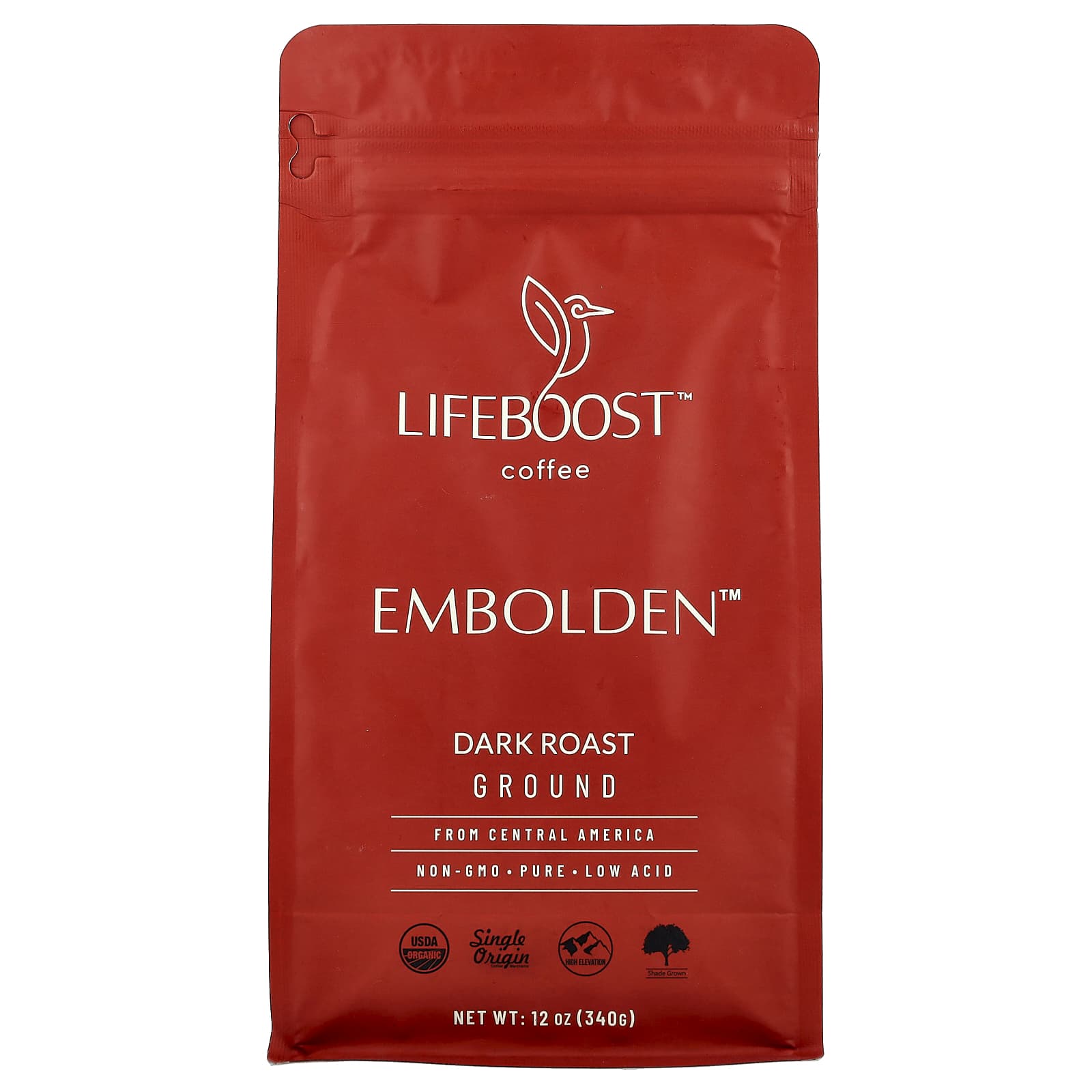 Lifeboost, Coffee, Embolden™, Ground, Dark Roast, 12 oz (340 g) - Image 1