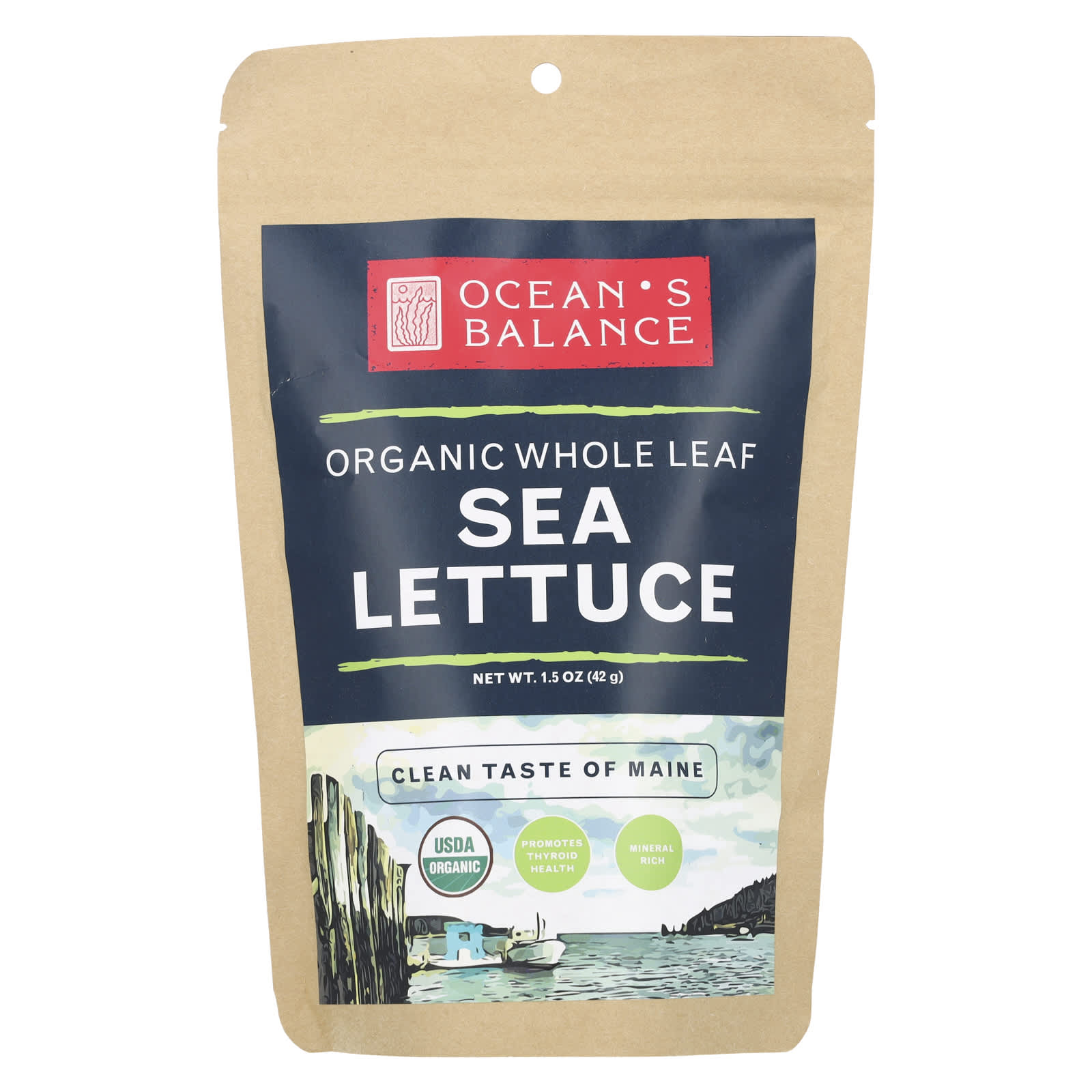 Ocean's Balance, Organic Whole Leaf Sea Lettuce, 1.5 oz (42 g) - Image 1