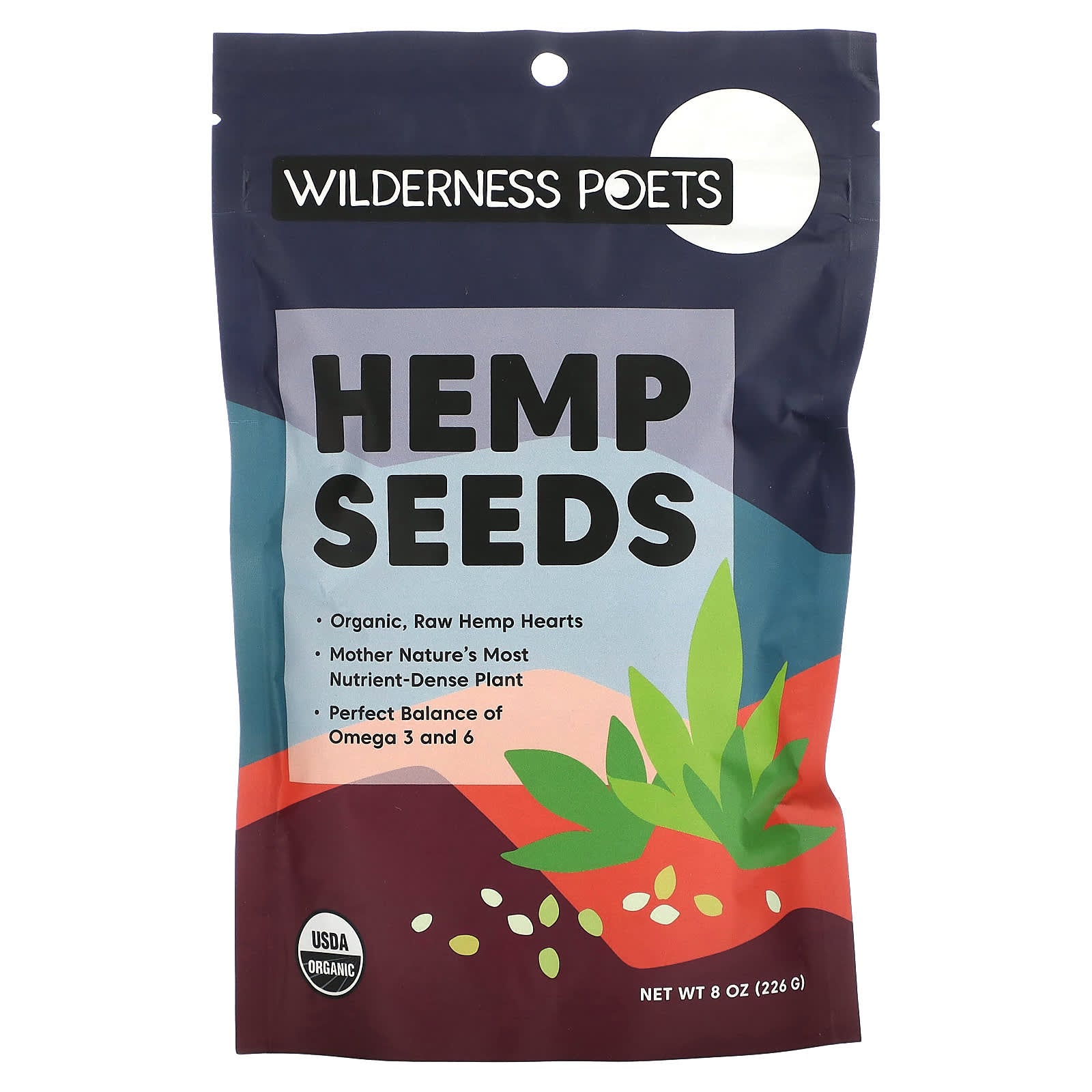 Wilderness Poets, Organic Hemp Seeds, 8 oz (226 g) - Image 1