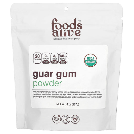 Foods Alive Organic Guar Gum Powder - 8 oz (227g) - Image 1