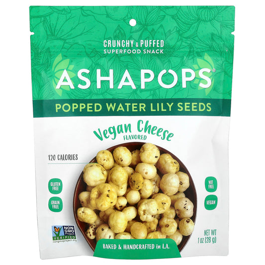 Crunchy Popped Water Lily Seeds - Vegan Cheese Snack 1 oz (28g) - Image 1