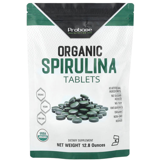Probase Nutrition, Organic Spirulina Tablets , 12.8 oz - Image 1