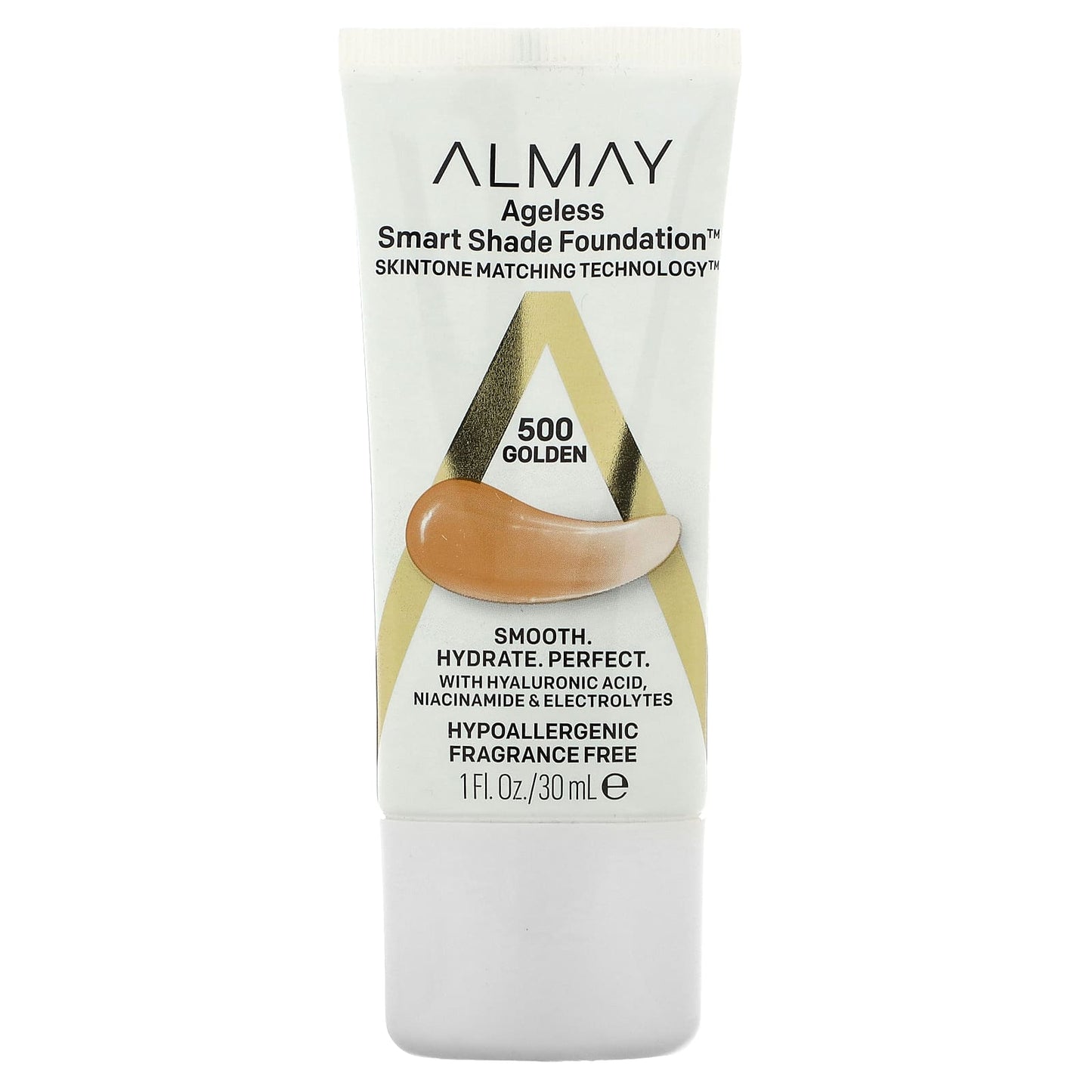 Almay Ageless Smart Shade Foundation, 500 Golden, 1 fl oz - Image 1