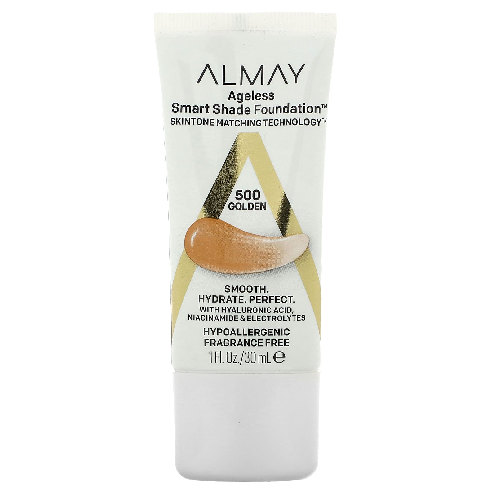 Almay Ageless Smart Shade Foundation, 500 Golden, 1 fl oz - Image 1