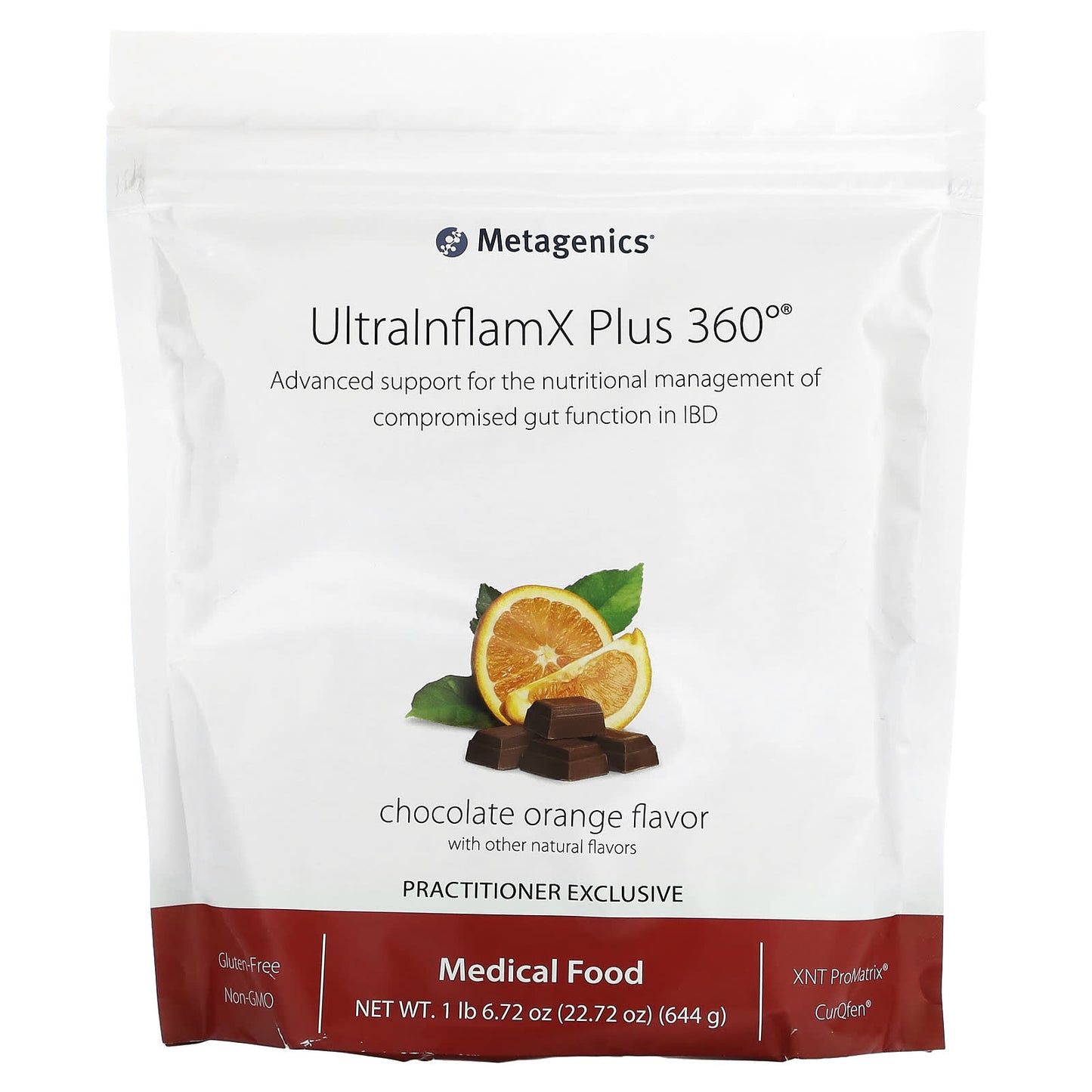 Metagenics, UltralnflamX Plus 360°, Medical Food, Chocolate Orange, 22.72 oz (644 g) - Image 1