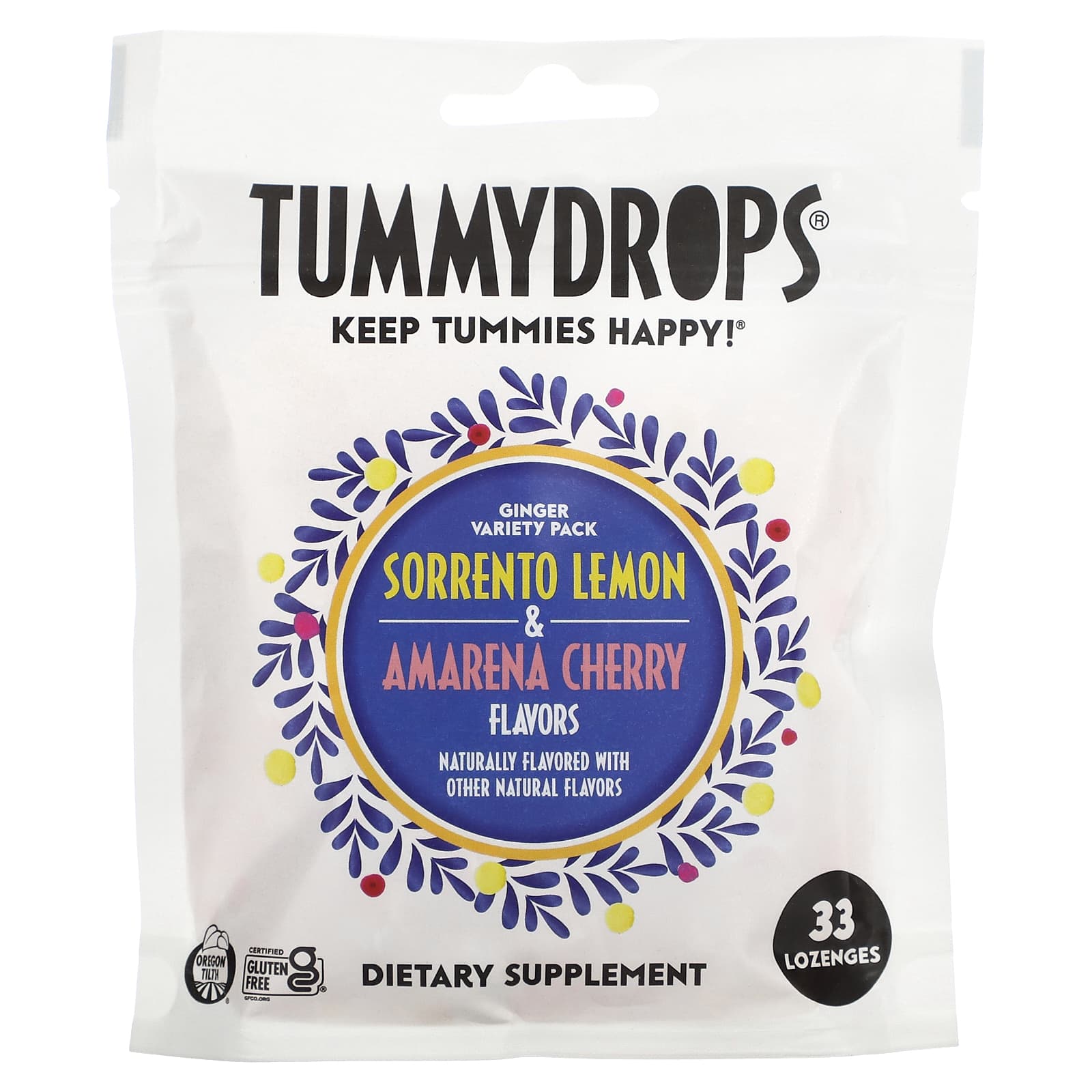 Tummydrops, Organic Ginger Variety Pack, 33 Lozenges - Image 1