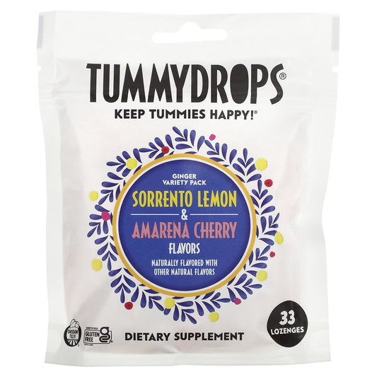 Tummydrops, Organic Ginger Variety Pack, 33 Lozenges - Image 1