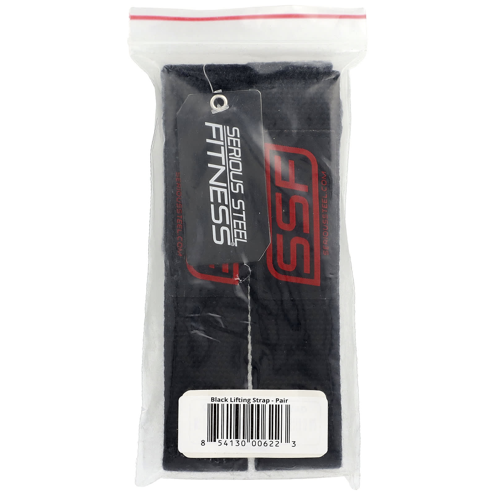 Serious Steel Fitness, Black Lifting Strap, 1 Pair - Image 2