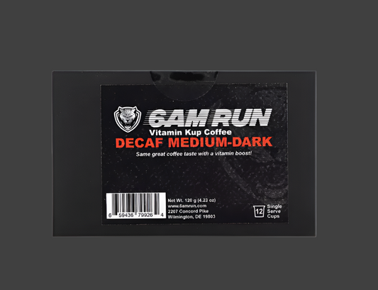 6AM Run, Vitamin Kup Coffee, Medium-Dark, Decaf, 12 Single Serve Cups, 4.23 oz (120 g)