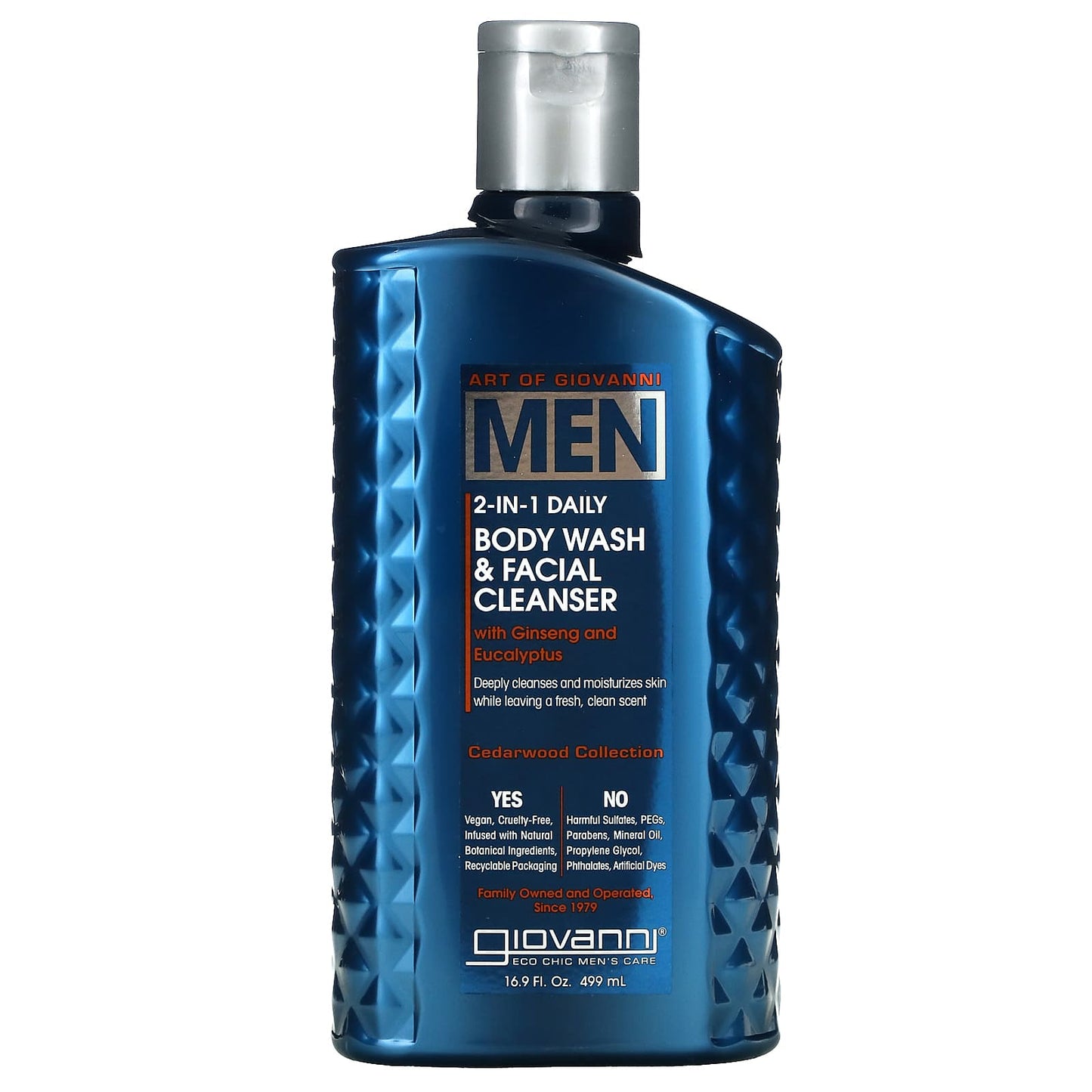 Giovanni Men's 2-in-1 Body Wash & Facial Cleanser, 16.9 oz - Image 1