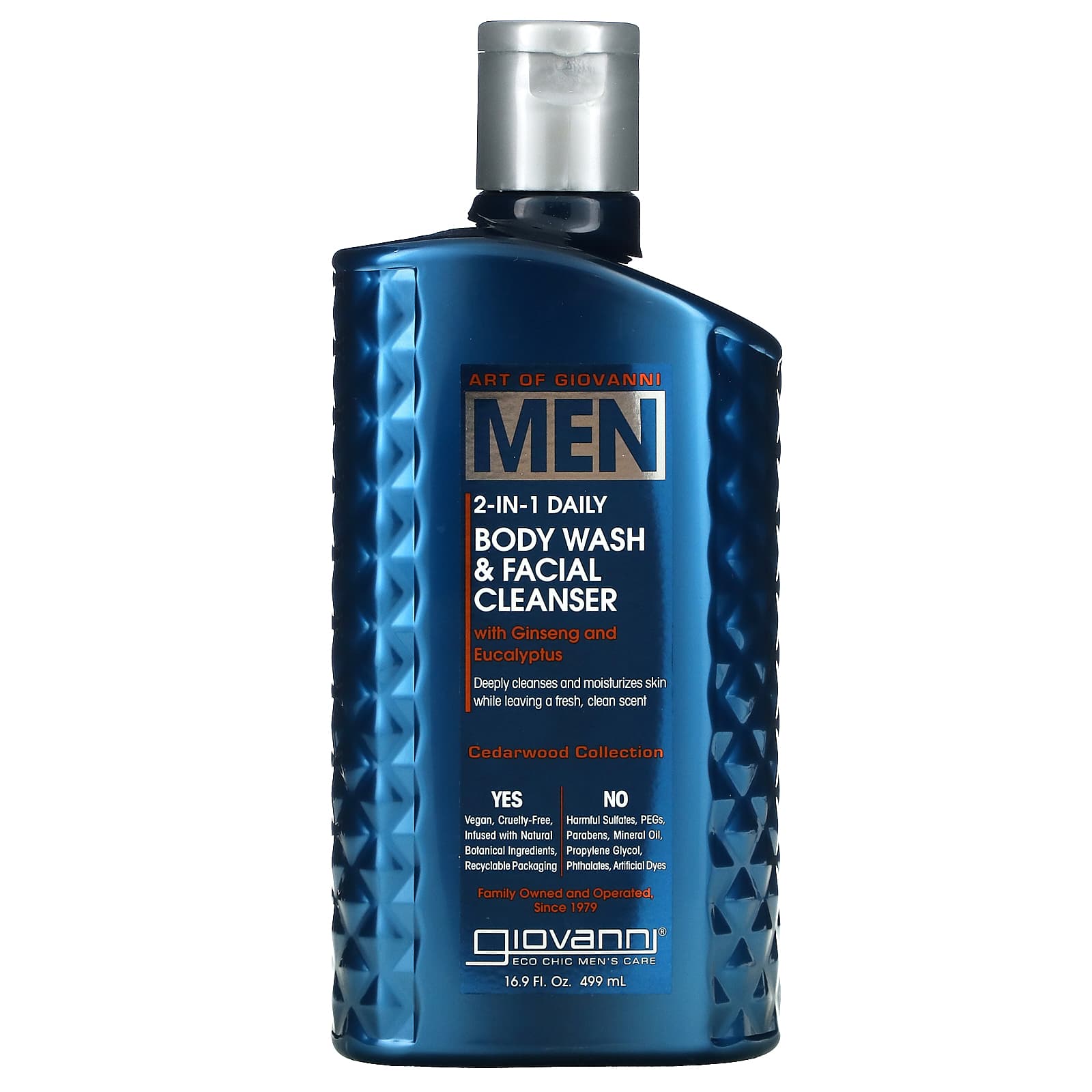 Giovanni Men's 2-in-1 Body Wash & Facial Cleanser, 16.9 oz - Image 1