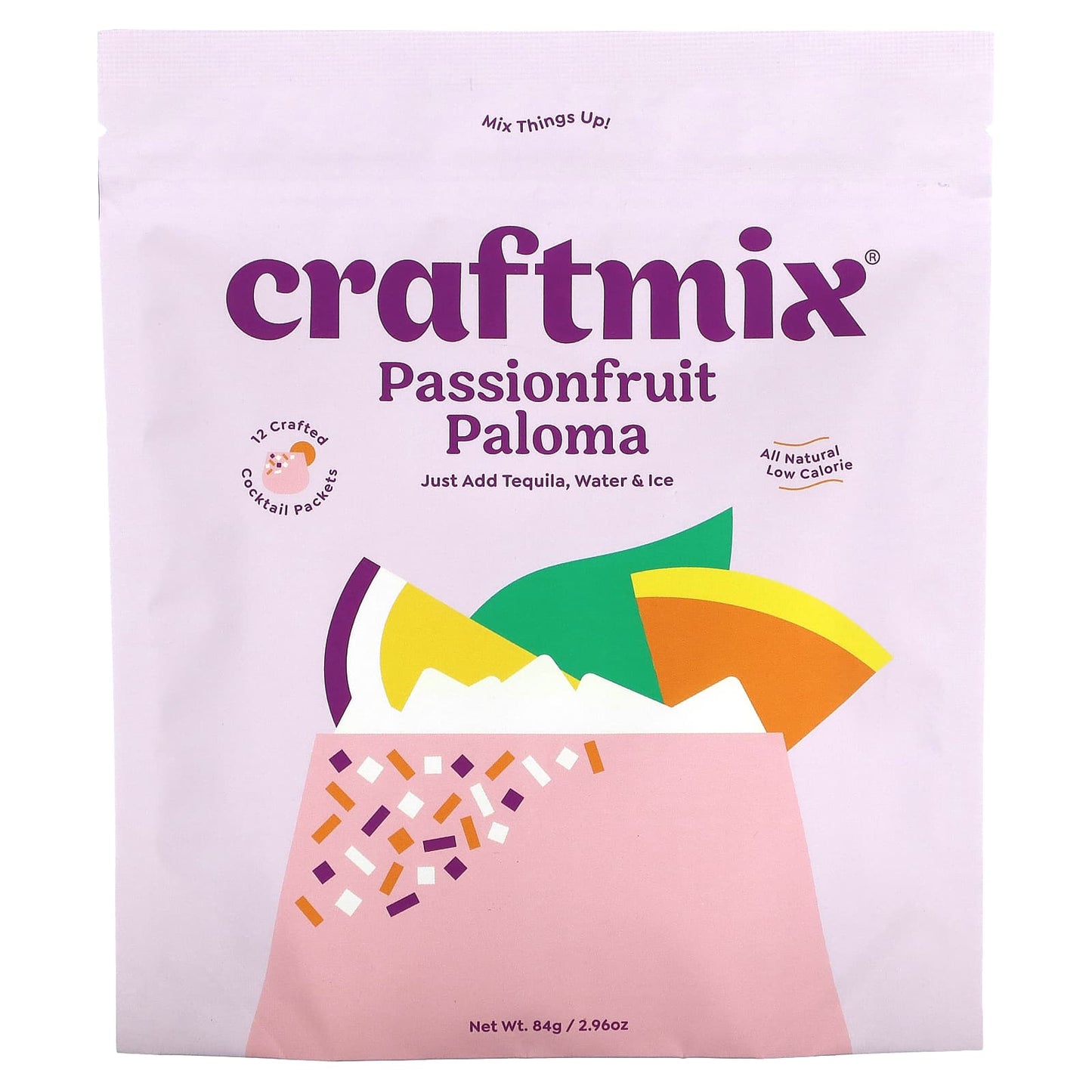 Passionfruit Paloma Cocktail Mix Packets - 12 Pack | Craftmix - Image 1