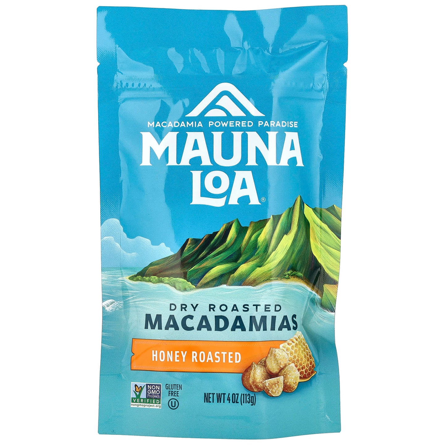 Mauna Loa, Dry Roasted Macadamias, Honey Roasted, 4 oz (113 g) - Image 1