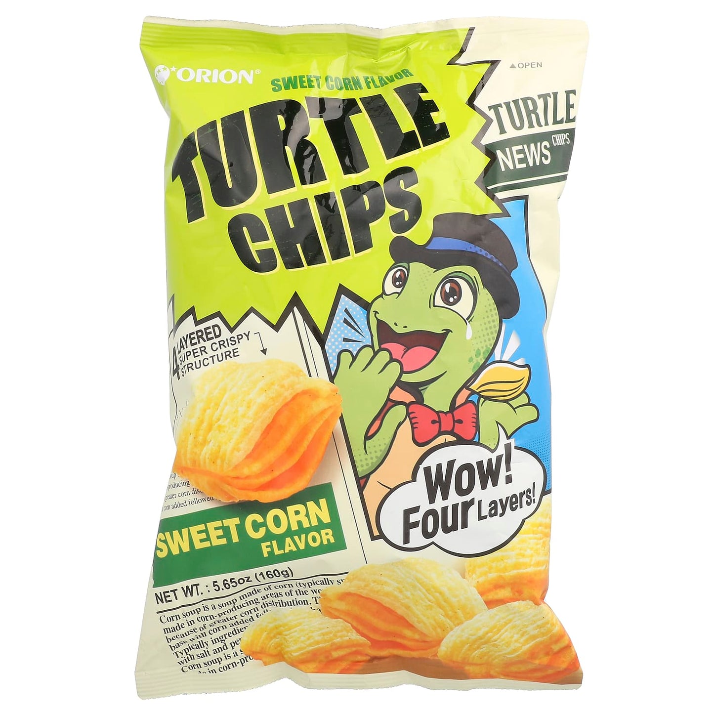 Orion, Turtle Chips, Sweet Corn, 5.65 oz (160 g) - Image 1