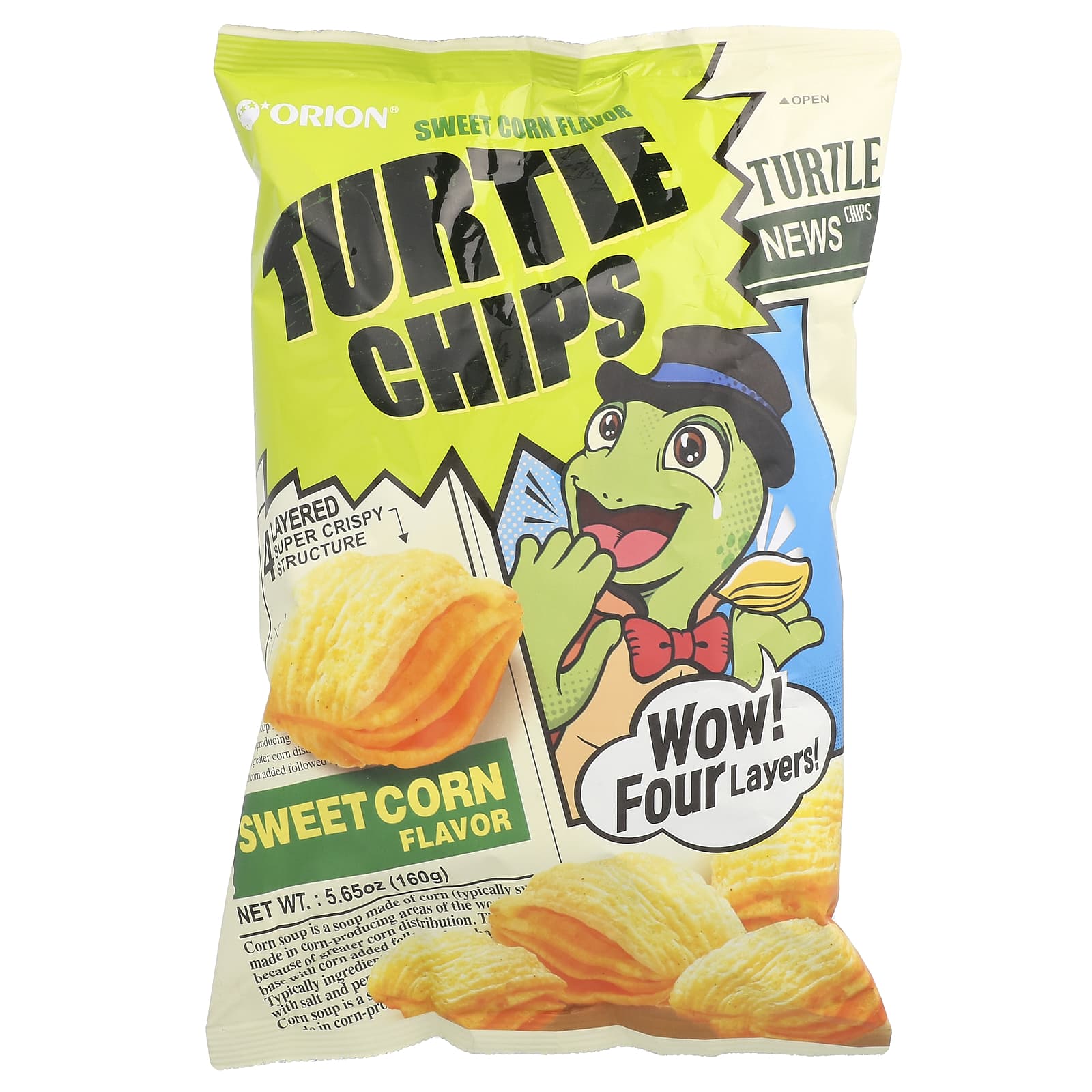 Orion, Turtle Chips, Sweet Corn, 5.65 oz (160 g) - Image 1