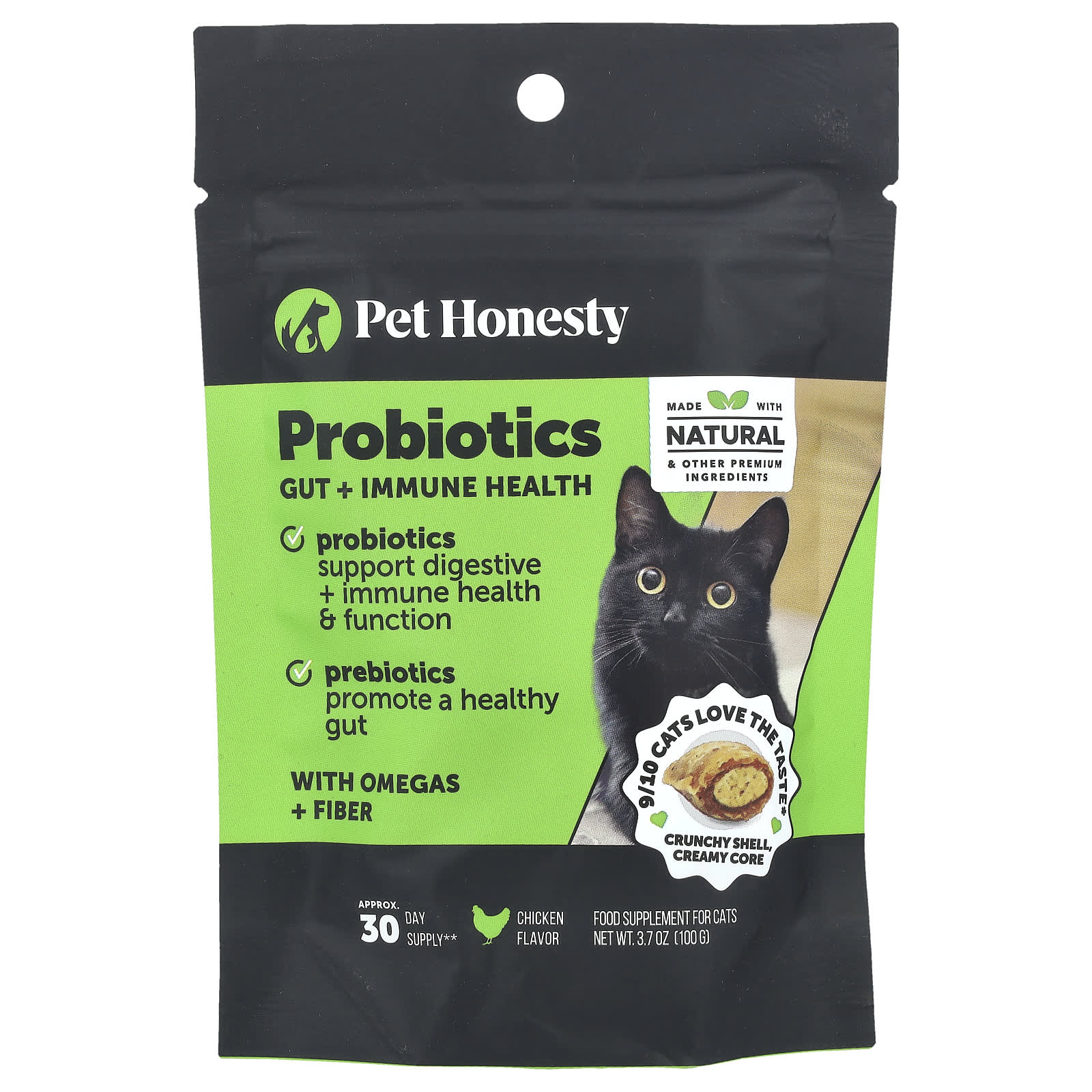 Pet Honesty, Probiotics, For Cats, Chicken, 3.7 oz (100 g) - Image 1