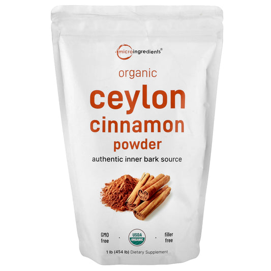 Micro Ingredients, Organic Ceylon Cinnamon Powder, 1 lb (454 g) - Image 1