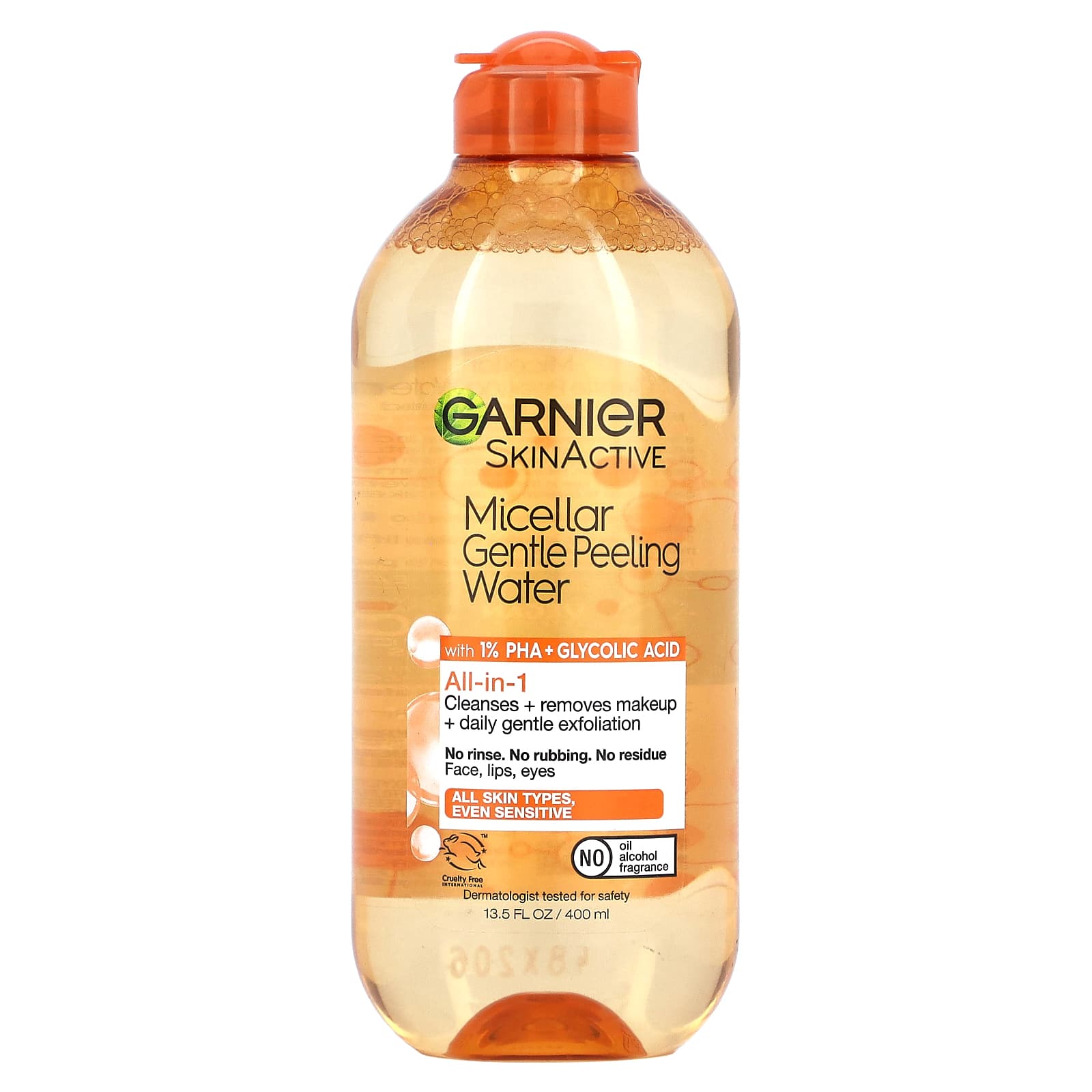 Garnier Micellar Gentle Peeling Water, All-in-1 Cleanser 400ml - Image 1