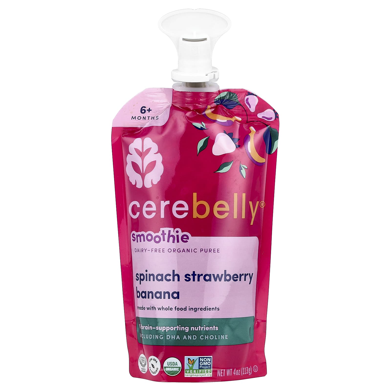 Cerebelly Organic Baby Brain Food Smoothie, 6+ Months, Dairy-Free - Image 1