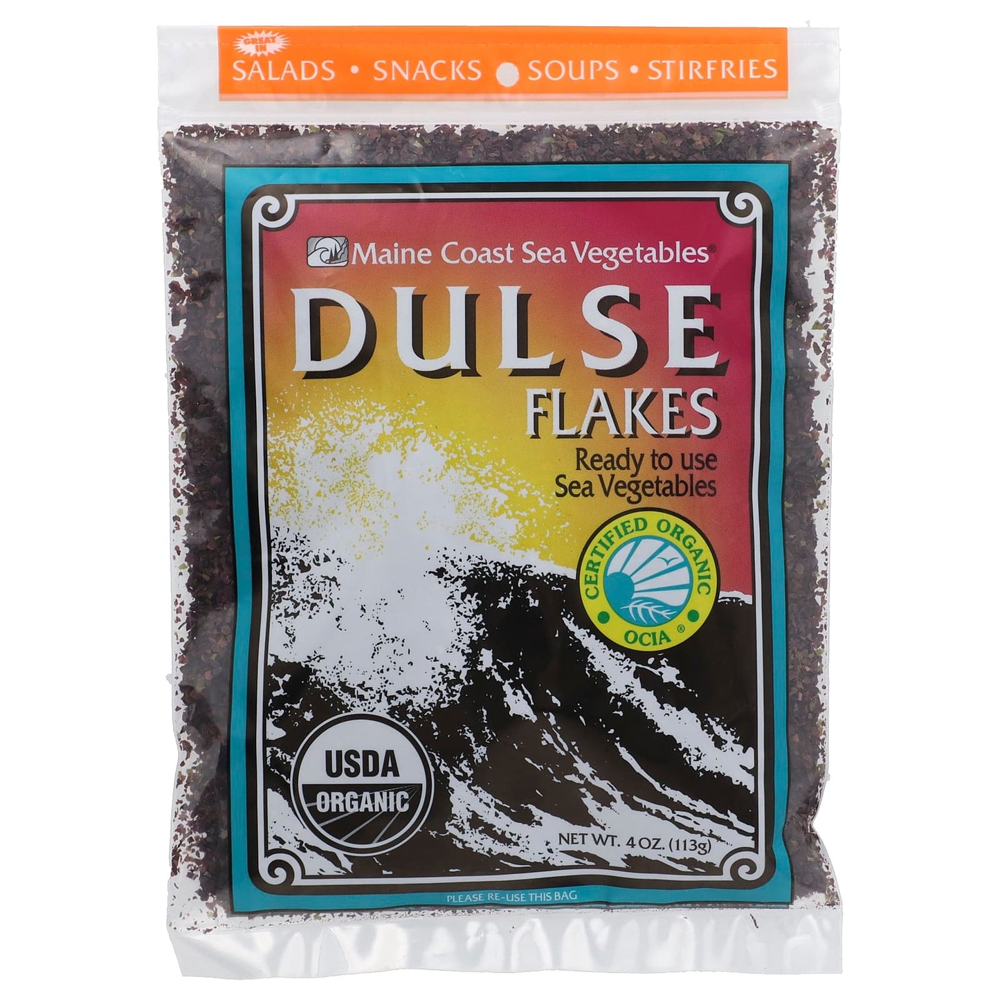 Maine Coast Sea Vegetables, Dulse Flakes, 4 oz (113 g) - Image 1