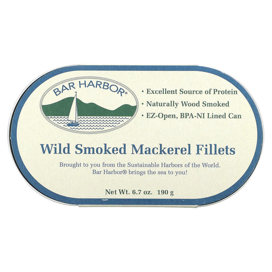 Wild Smoked Mackerel Fillets from Bar Harbor - Sustainable Seafood - Image 1