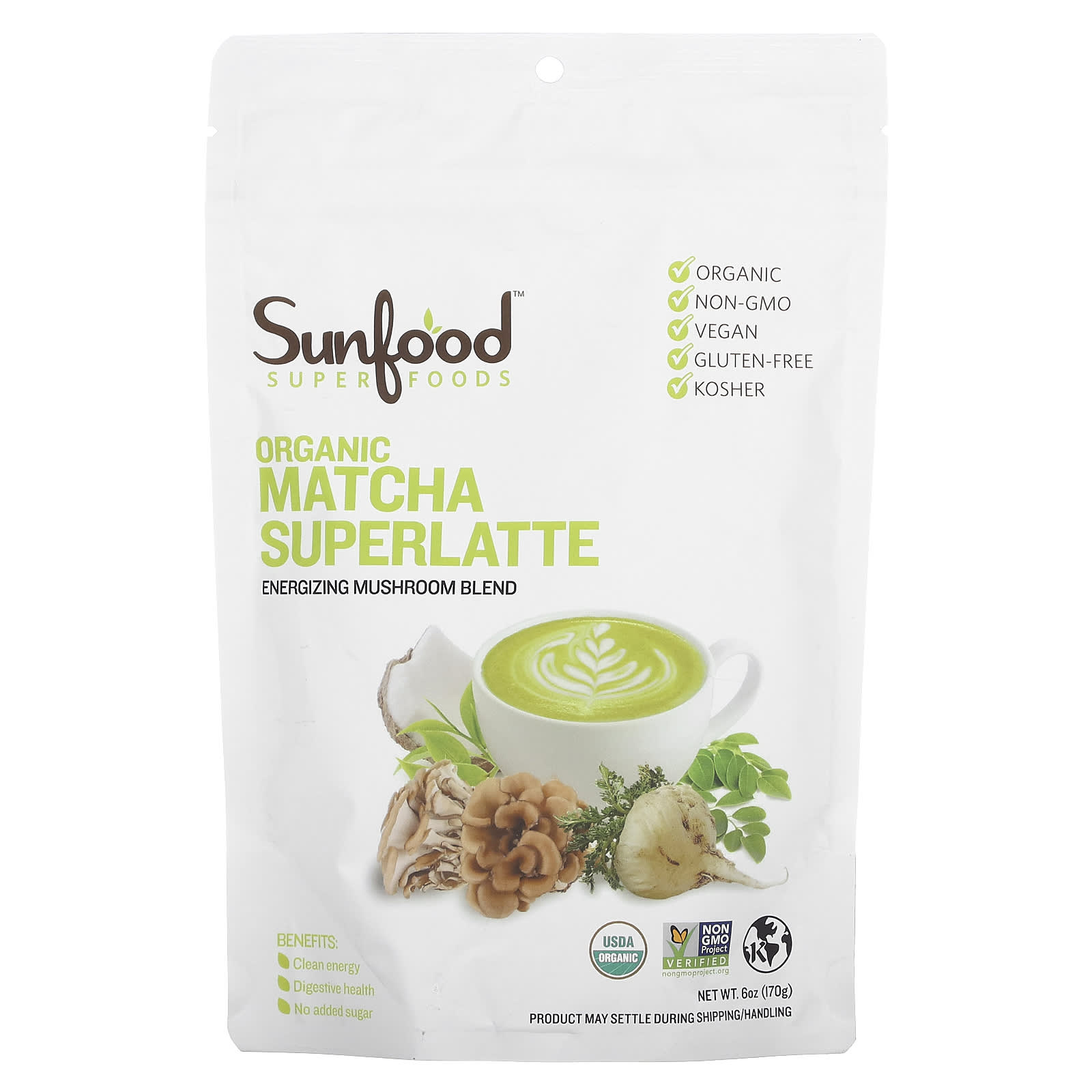 Sunfood, Organc Matcha Superlatte, 6 oz (170 g) - Image 1