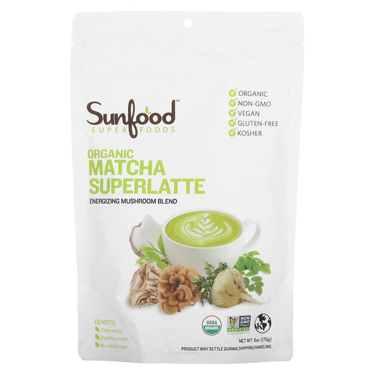 Sunfood, Organc Matcha Superlatte, 6 oz (170 g) - Image 1